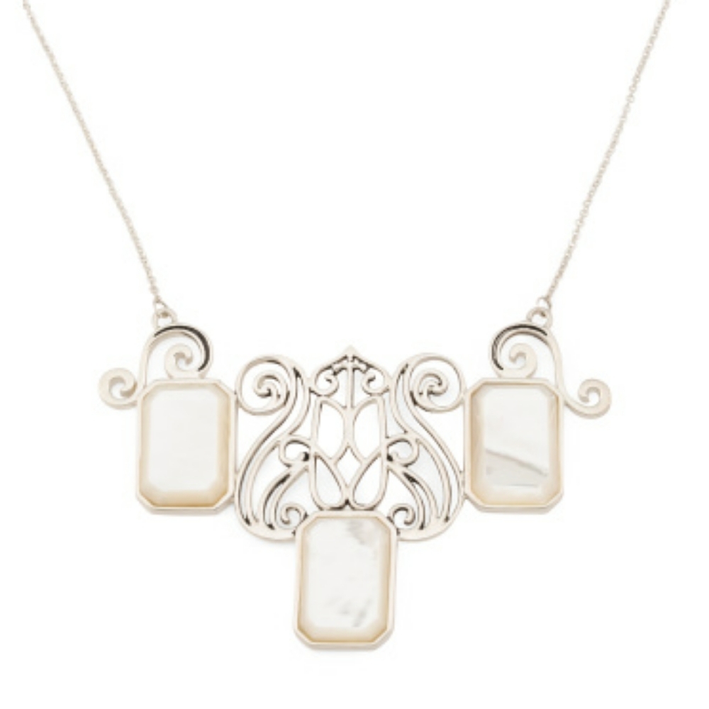 Genuine Barse Handmade Mother of Pearl .925 Sterling Silver Necklace, 21"